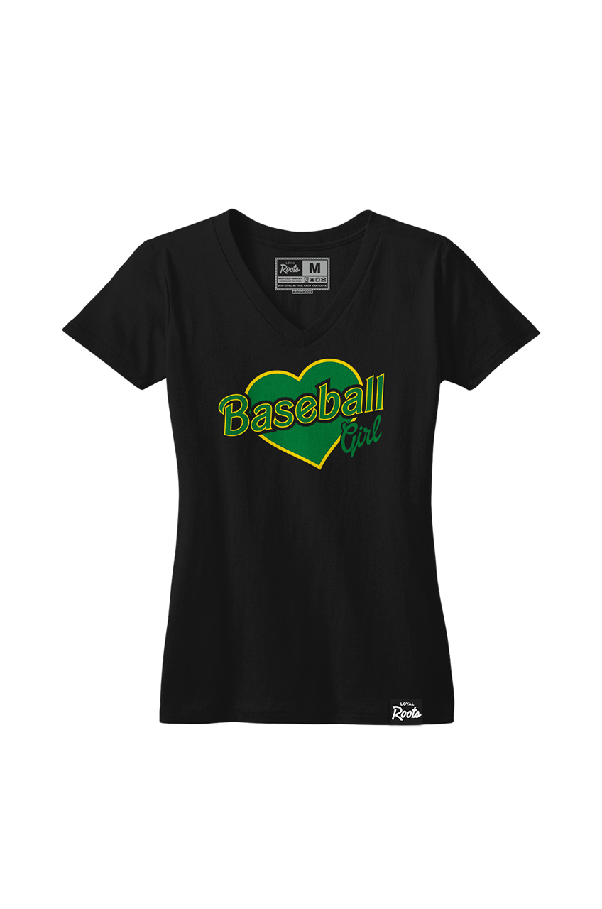 Baseball Girl OAK (Women's V-Neck) – Loyal Roots